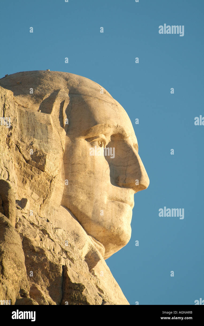 Präsident George Washington am Mount Rushmore National Memorial Nationalpark-Service Stockfoto