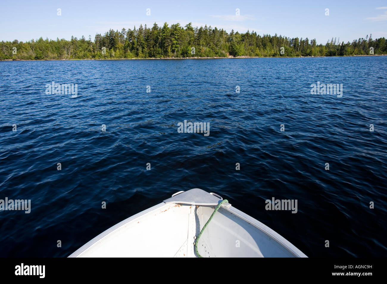 Abgelegenen nordwestlichen Ufer des Maines Moosehead Lake Stockfoto