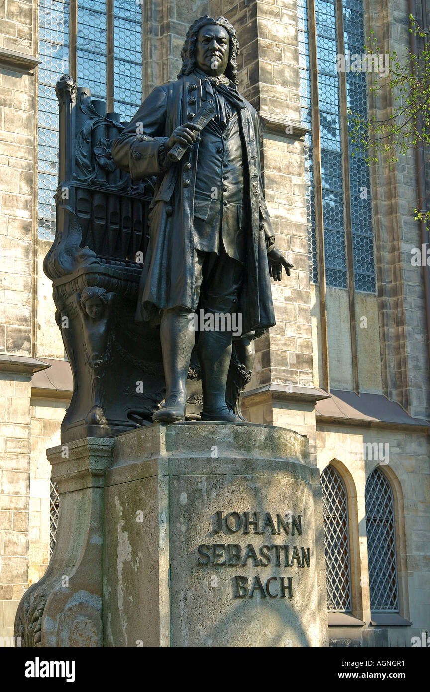 Johann Sebastian Bach Denkmal Leipzig Deutschland Stockfoto