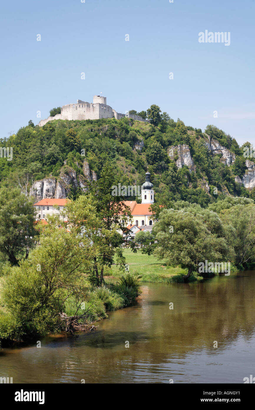 Kallmünz Naab Fluss Oberpfalz Bayern Deutschland Stockfoto