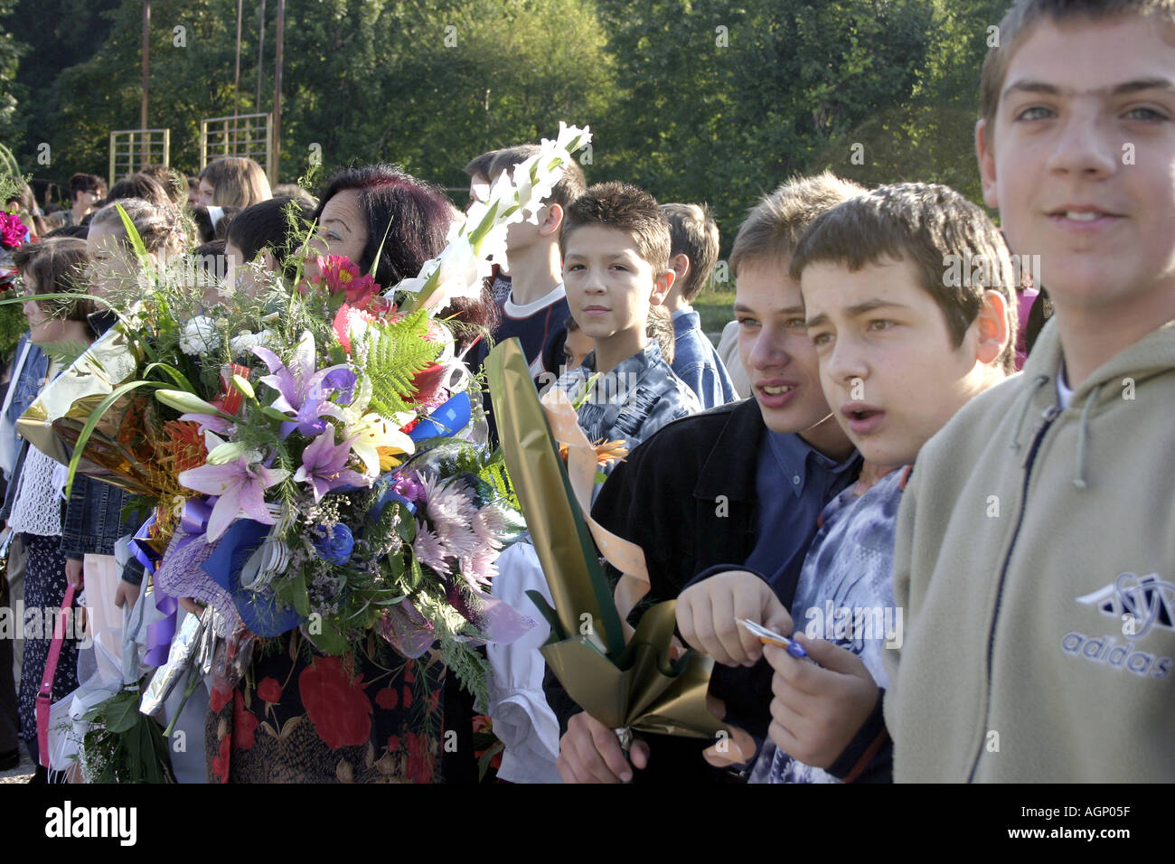 Erster Schultag Stockfoto