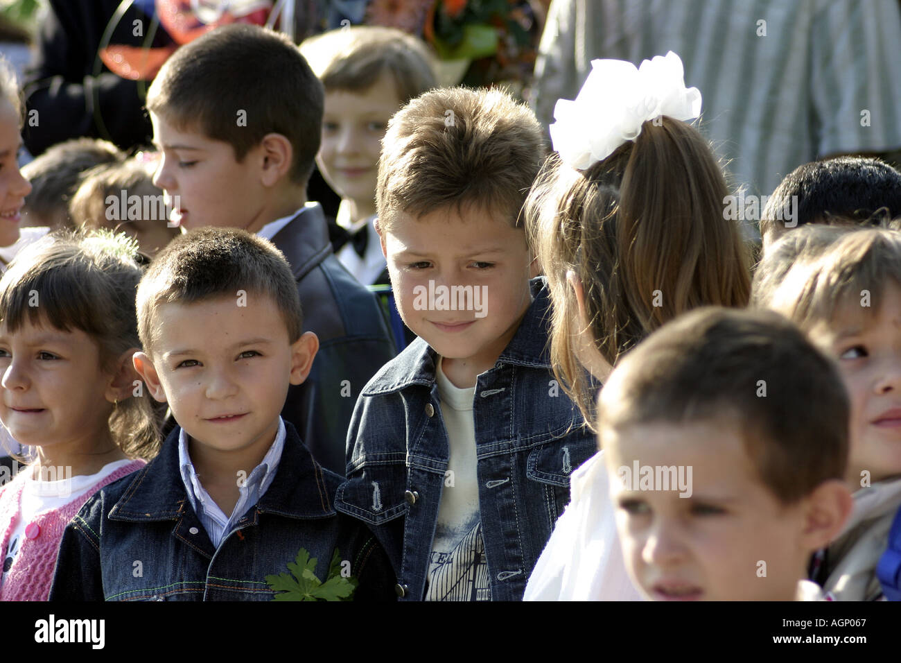 Erster Schultag Stockfoto