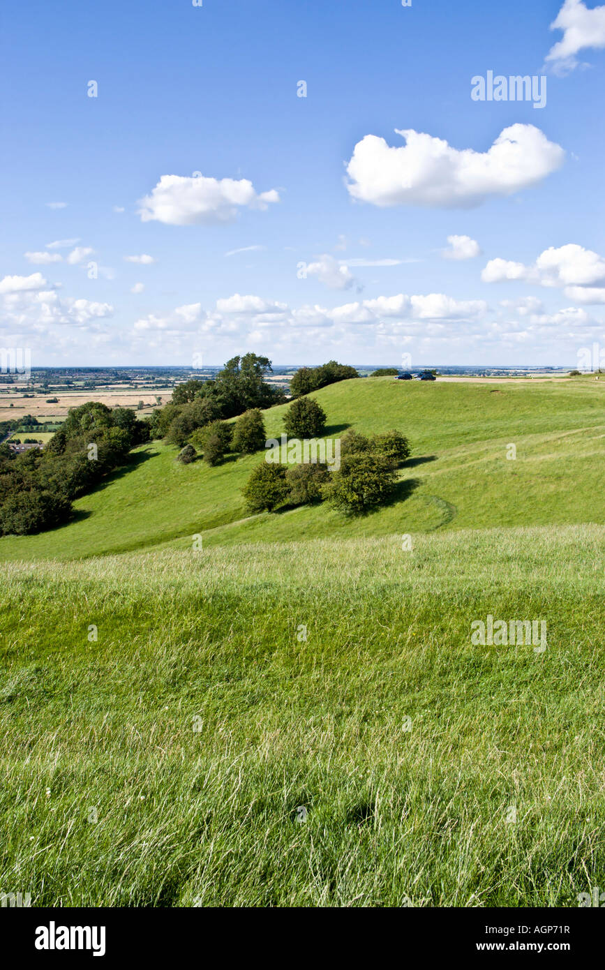 Blick über Warwickshire Landschaft aus den Burton Dassett Hills Country park Stockfoto