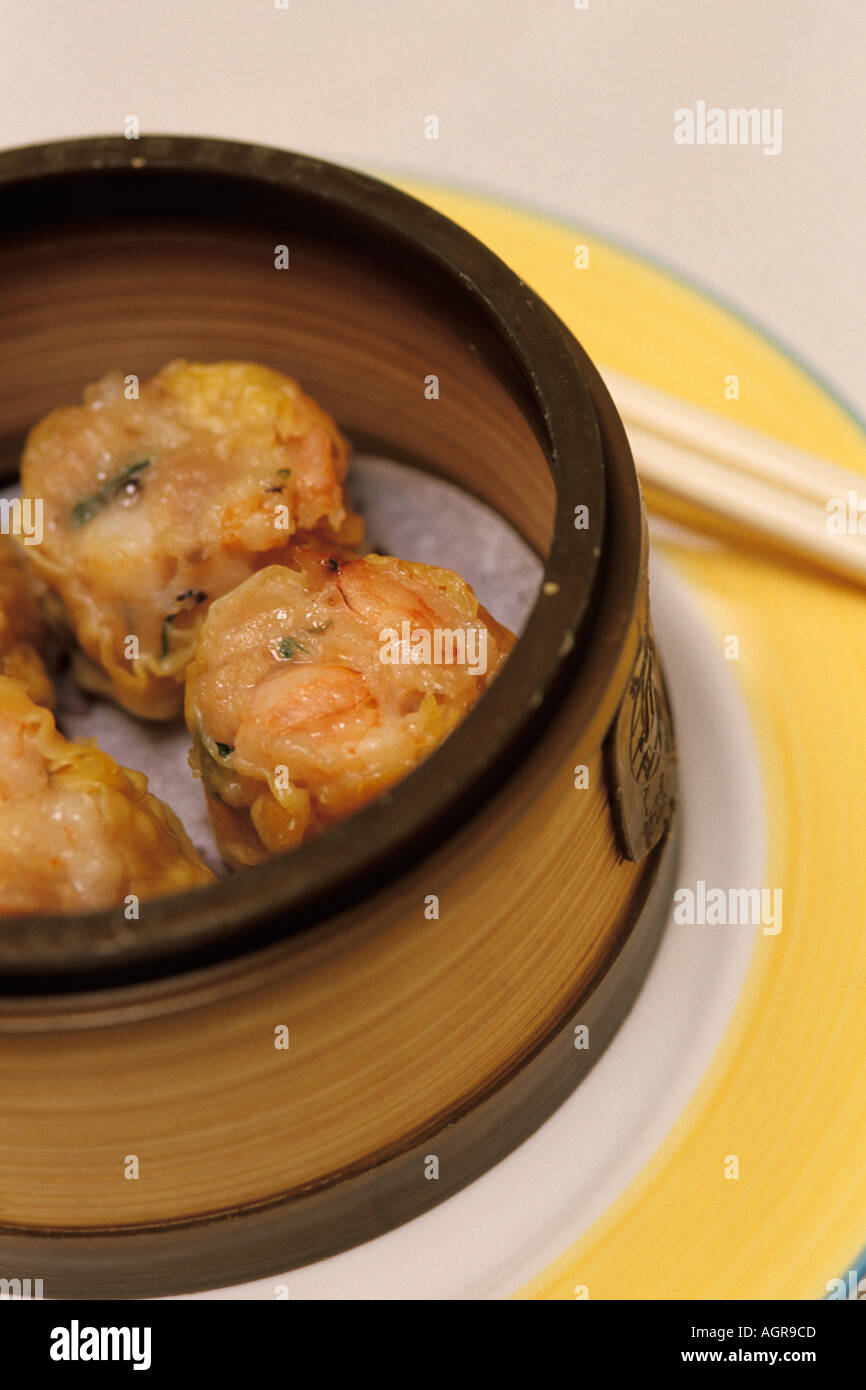 Essen, Dim Sum, Garnelen Knödel Har Gow Stockfoto