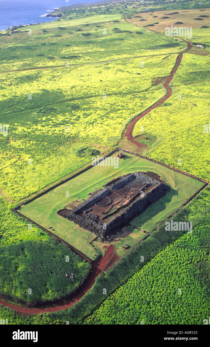 Mo Okini Heiau North Kohala Küste Insel von Hawaii Hawaii USA Stockfoto