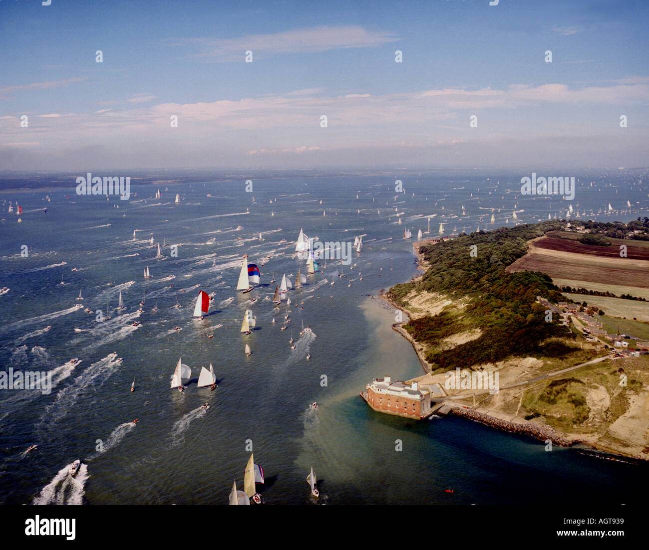 Rund um die Insel Yacht Rennen IOW Stockfoto