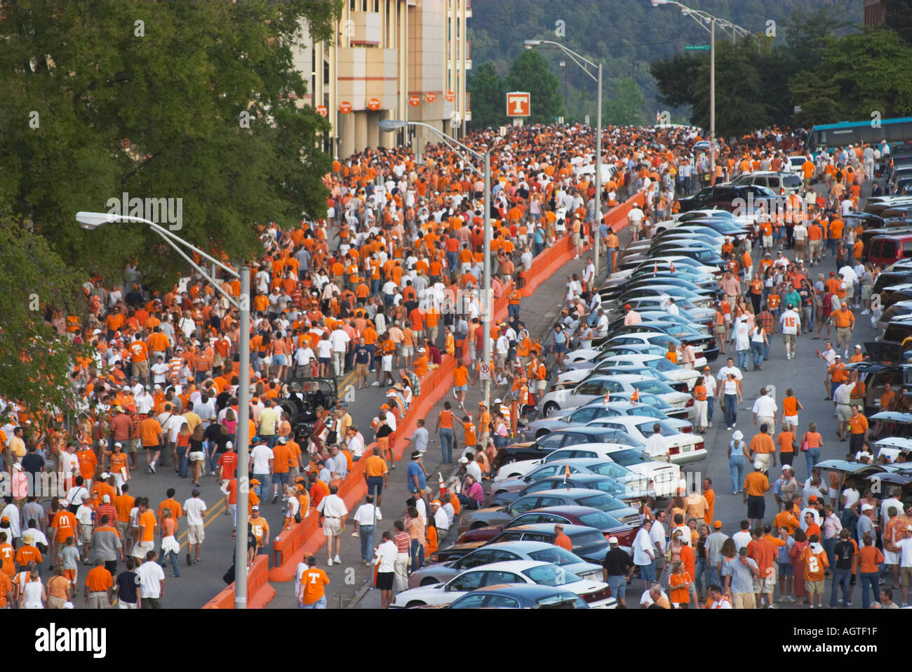 Universität von Tennessee Fußballfans in Neyland Stadium Stockfoto