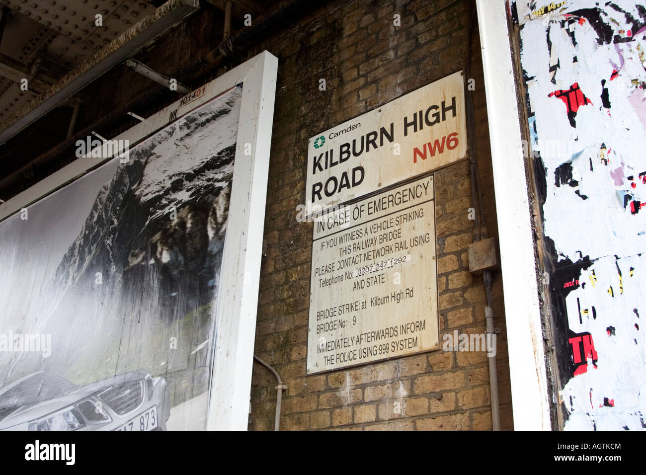 Kilburn High Road sign Stockfoto