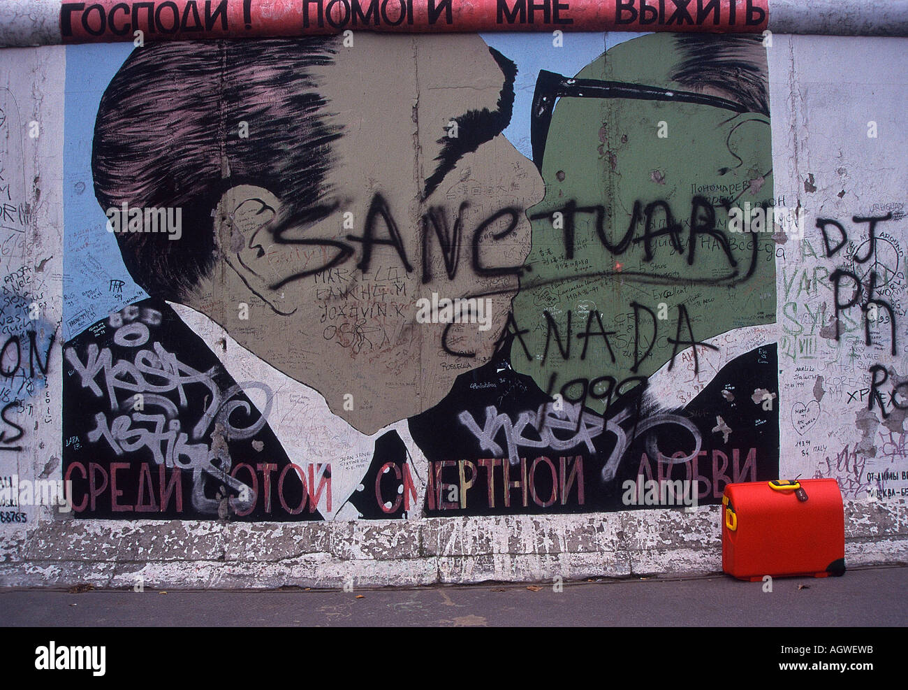 Malerei auf Wand / Berlin Stockfoto