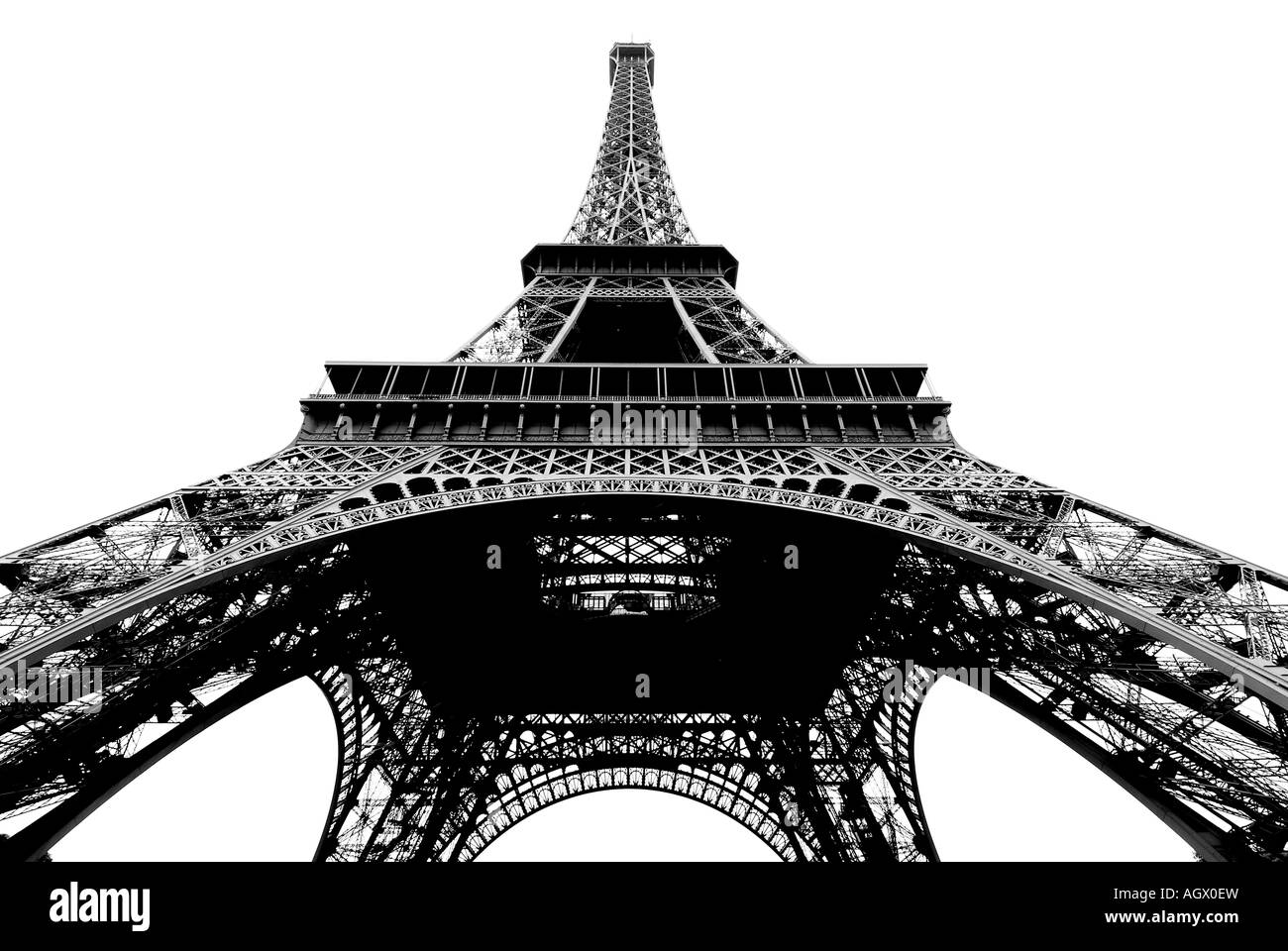 Eifel Tower Paris in schwarz & weiß Stockfoto