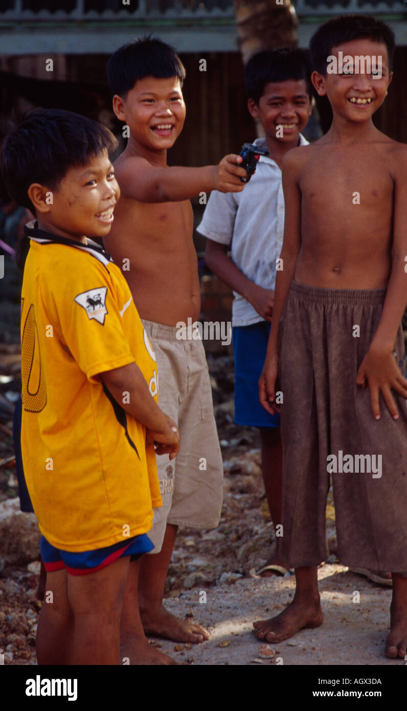 Dorf Phnom Bokor nach Kompong Som Kambodscha Stockfoto