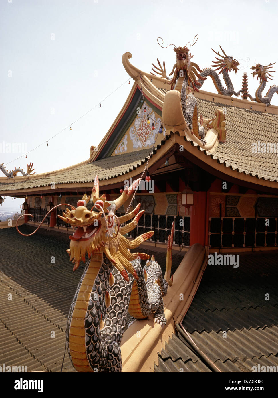 Philippinen Cebu taoistischen Tempel Pagode Drachen Stockfoto