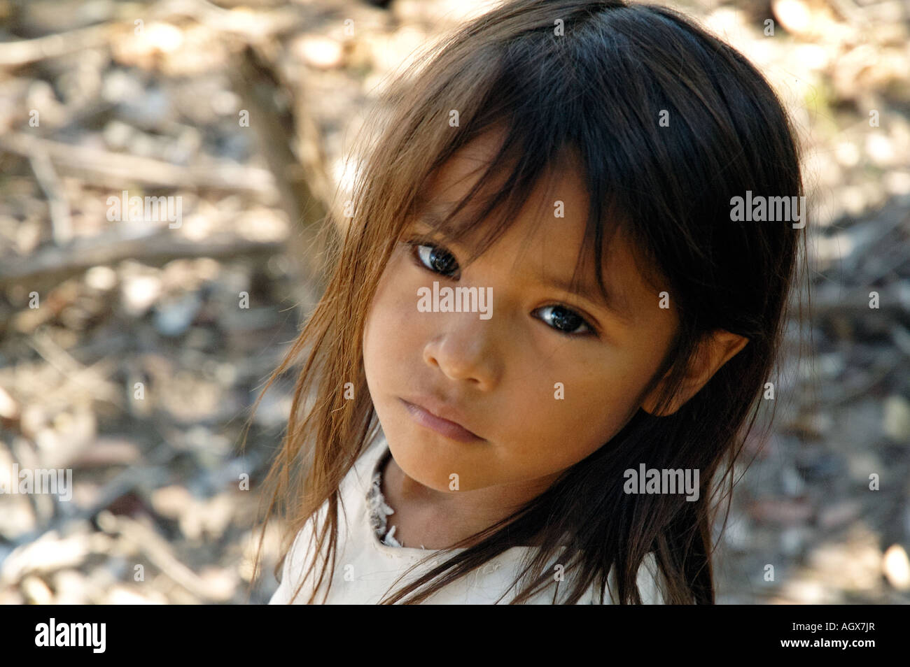 Indisches Mädchen im Amazonas Stockfoto