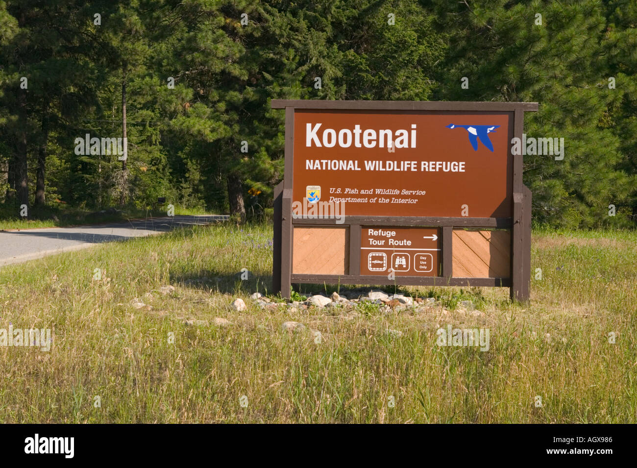 Kootenai National Wildlife Refuge U.S. Fish und Wildlife Service Bonners Ferry Boundary County Idaho USA Stockfoto