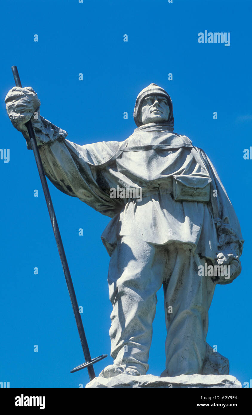 Scott der Antarktis Statue in zentralen Südinsel in Christchurch Neuseeland Stockfoto