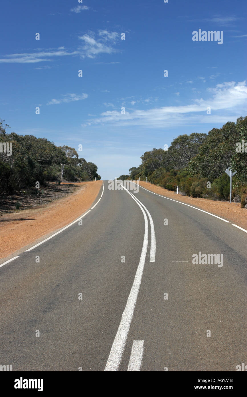 Empty Road Kangaroo Island Australia Stockfoto