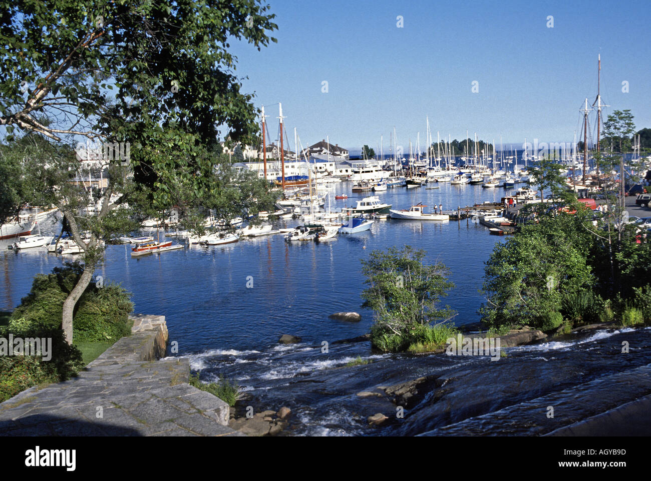 Camden Maine Hafenstadt Stockfoto