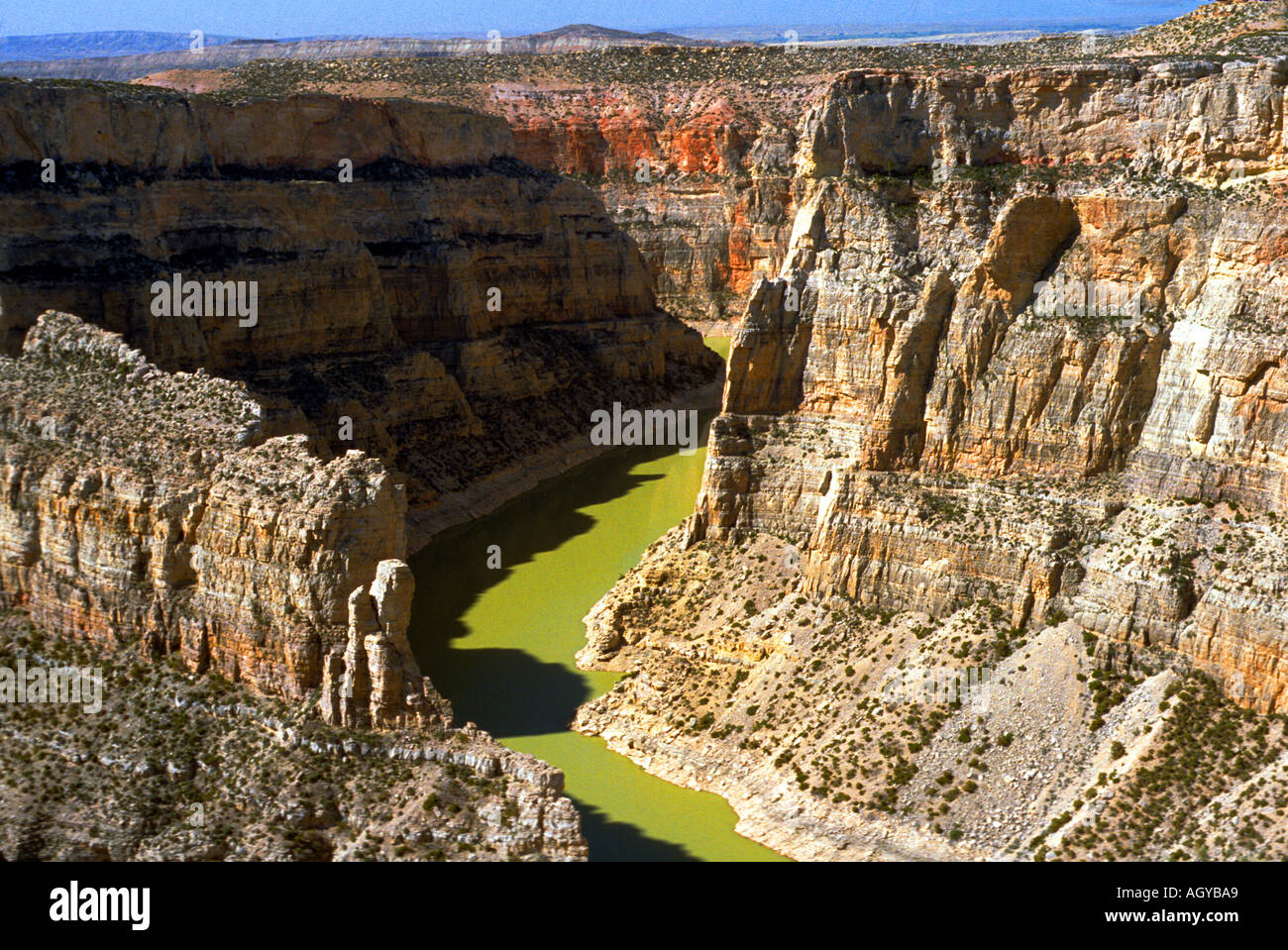 Teufel s Canyon übersehen Big Horn Erholungsgebiet Wyoming Stockfoto