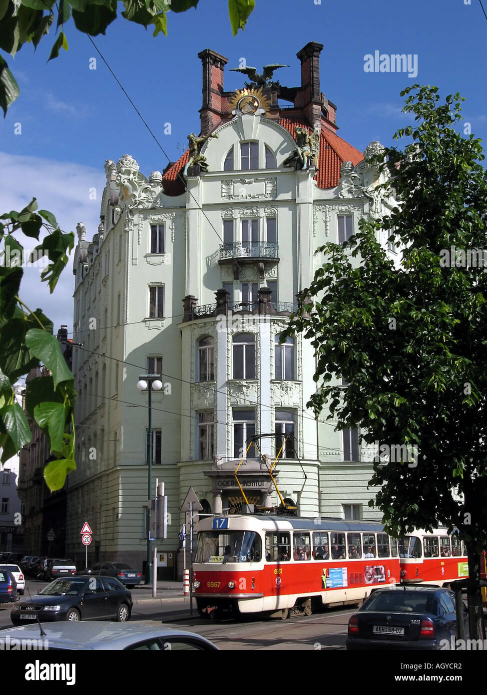 Goethe-Institut auf Masaryk Kai Masarykovo Nabrezi Prag CZ Stockfoto