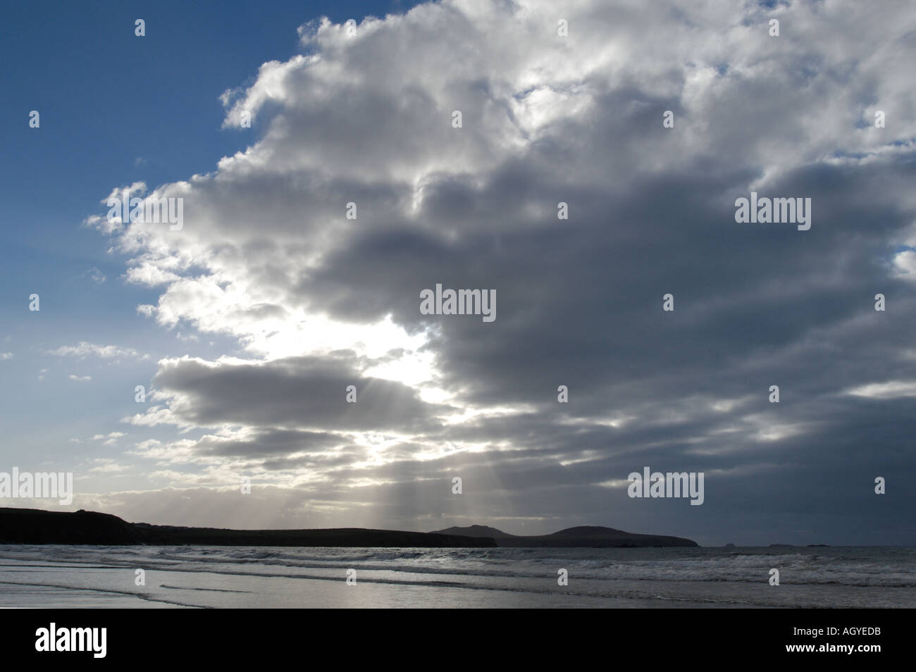Pembrokeshire Whitesands Bay in der Nähe von St David s Pembrokeshire Stockfoto