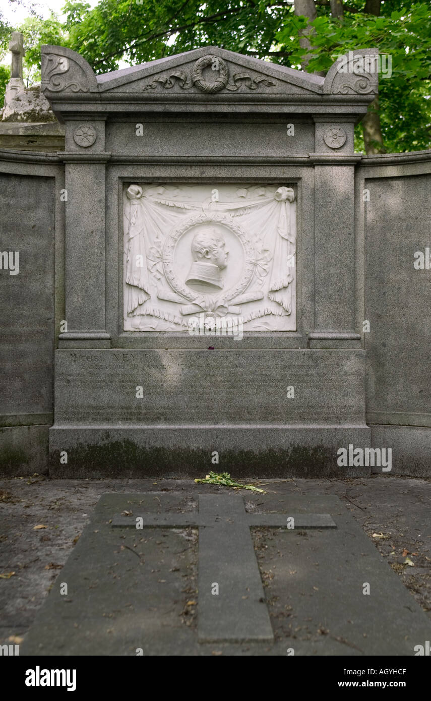 Frankreich - war Michel Ney 1769 1815 Marschall von Frankreich unter Napoleon Friedhof von Père Lachaise in Paris Stockfoto