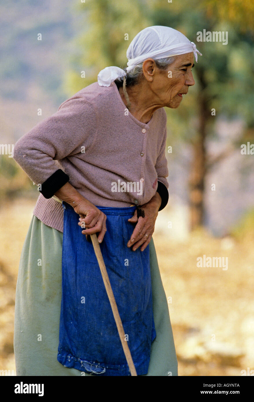 Alten libanesischen Frau in einem Dorf der metn Stockfoto