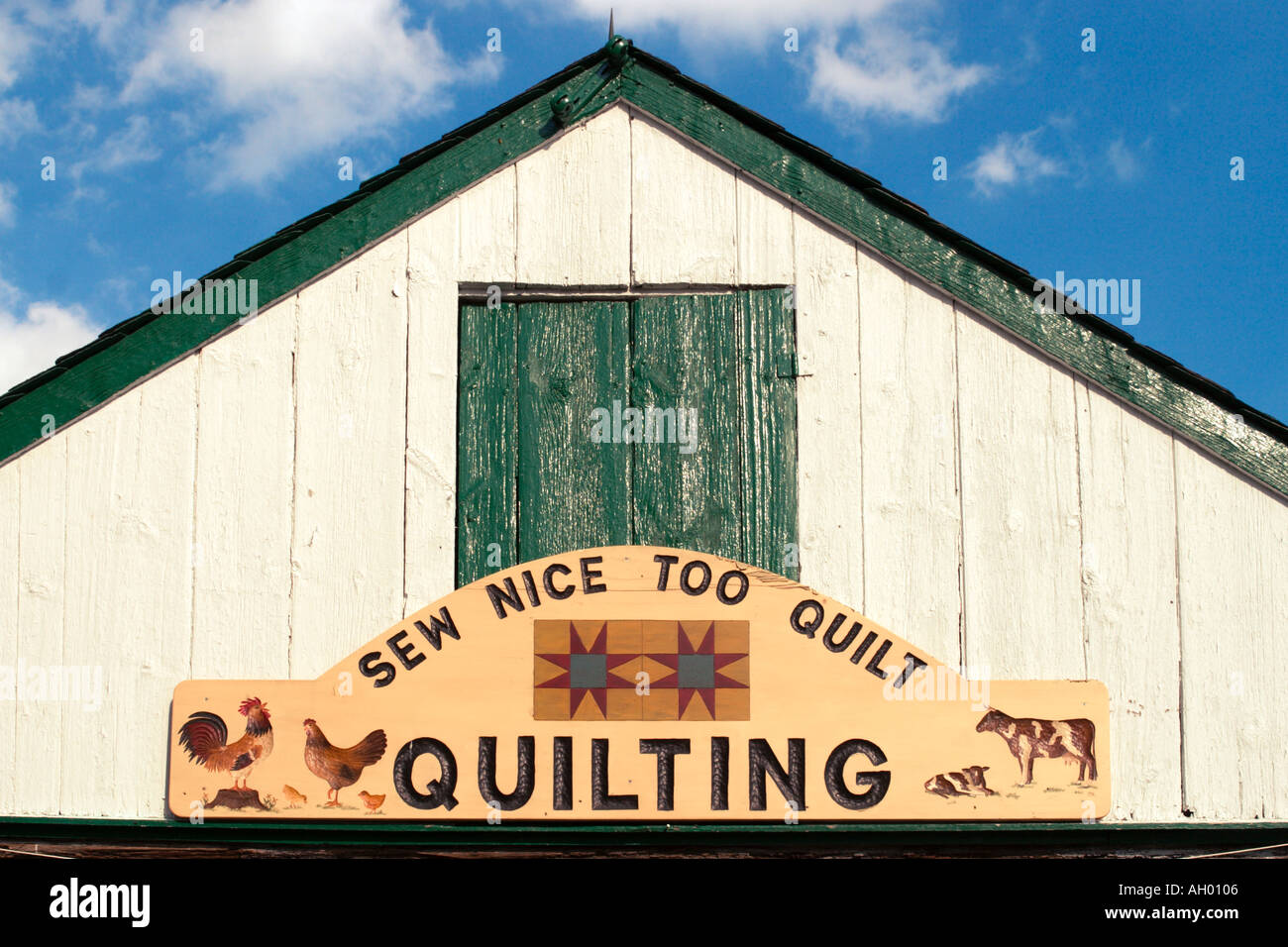 Quilt Shop, amischen Bauernhof, Lancaster County, Pennsylvania, USA Stockfoto