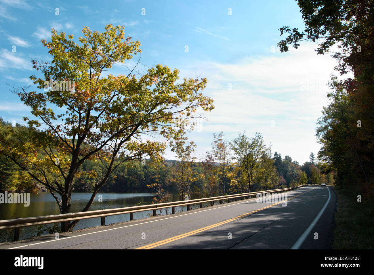 Herbst, Laub, Autobahn 100, grünen Bergen, Vermont, USA Stockfoto