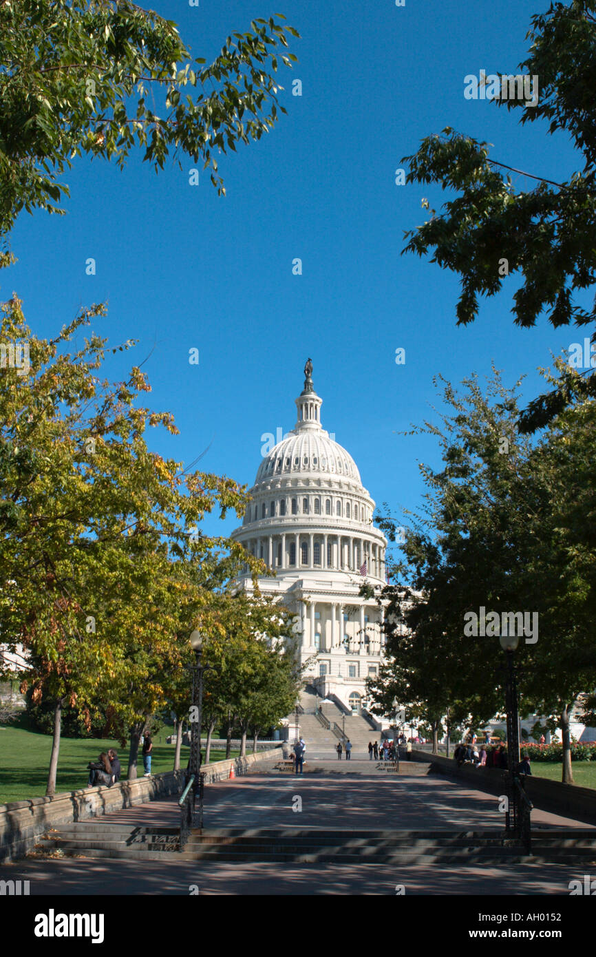 Das US-Kapitol von der National Mall, Washington DC, USA Stockfoto