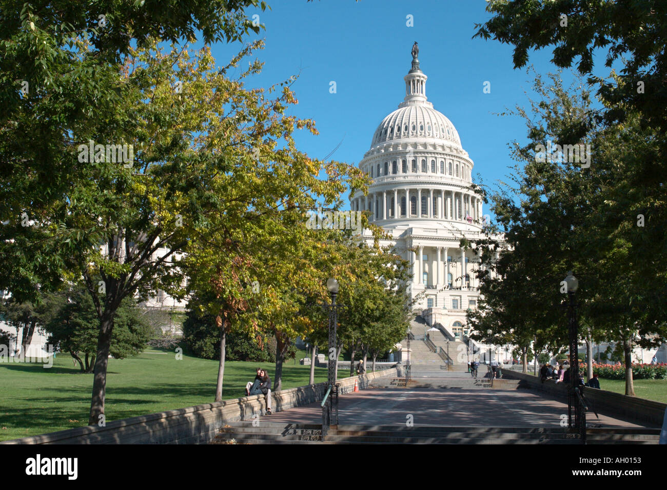 Das US-Kapitol von der National Mall, Washington DC, USA Stockfoto