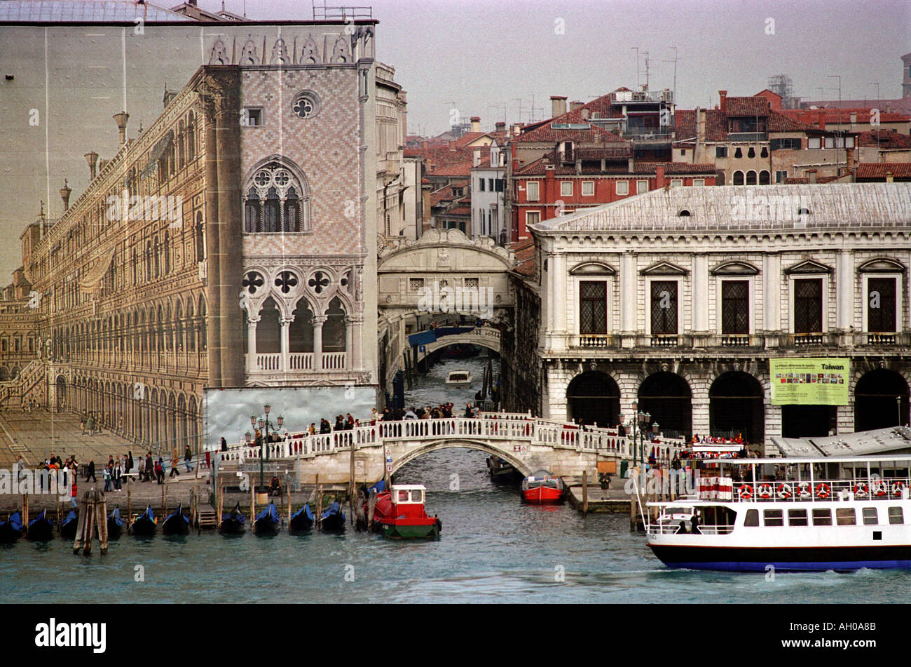 San Marco Palazzo Ducale Herzog s Palace Ponte dei Respiri Respiri s Brücke Ponte della Paglia Paglia s Canal Grande Stockfoto