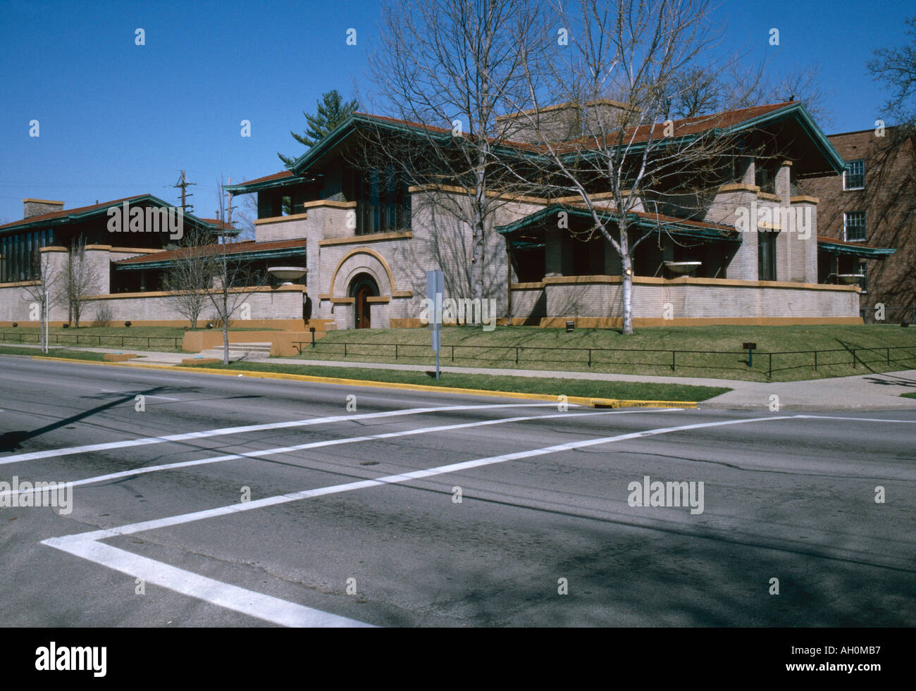 Dana-Thomas House, 301-327 East Lawrence Avenue, Springfield, Illinois, 1902. Von außen. Architekt: Frank Lloyd Wright Stockfoto