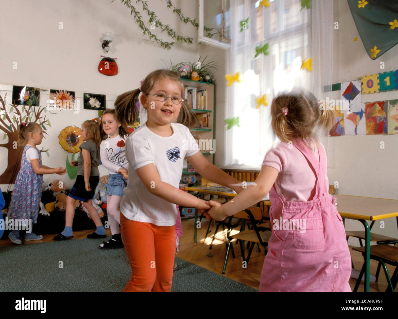 Kindergarten, tanzen Stockfoto