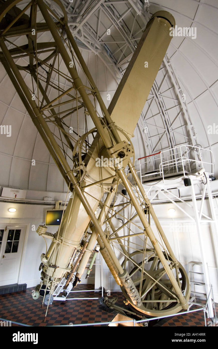 Refraktorteleskop im Royal Observatory in Greenwich, London, England, Großbritannien Stockfoto