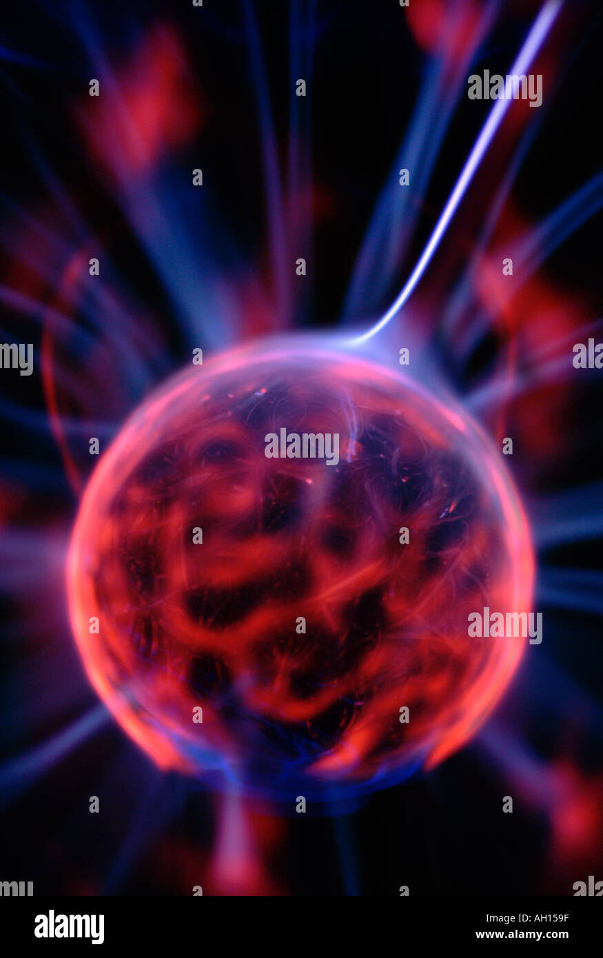 Plasma-Kugel-detail Stockfoto