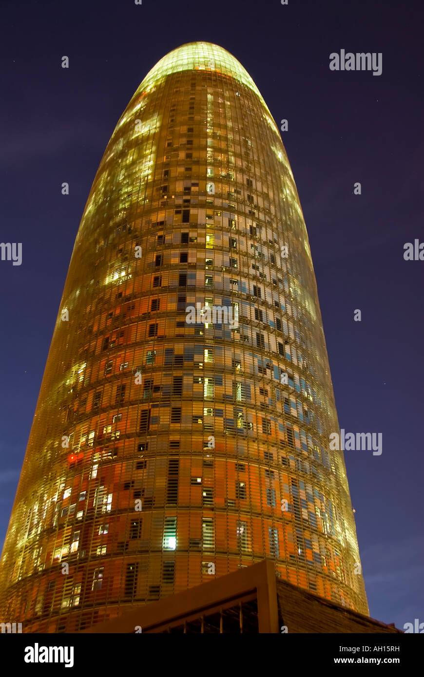 Der Torre Agbar Barcelona Spanien Stockfoto