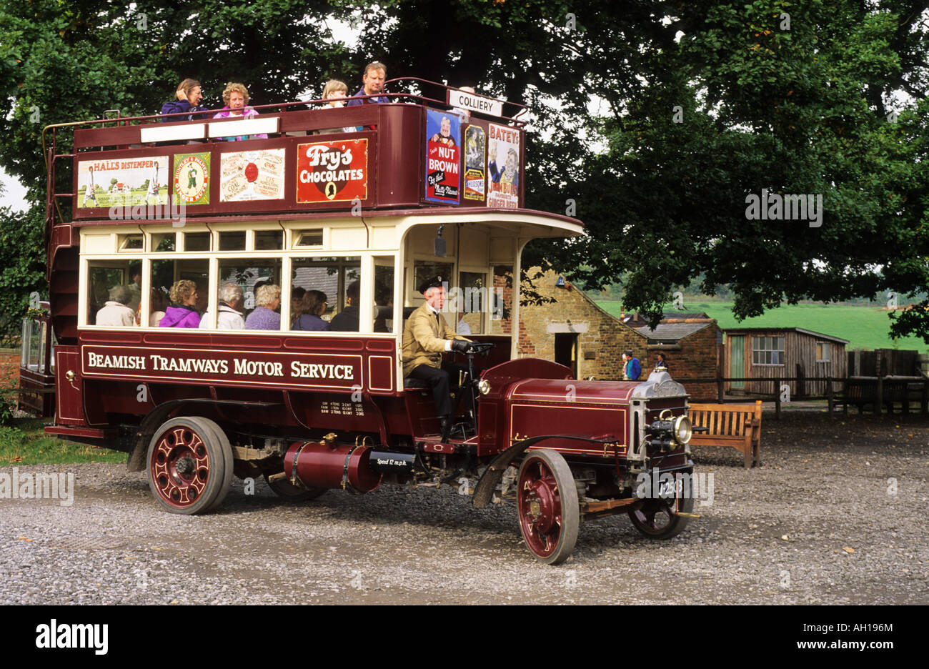 Beamish Open Air Museum Grafschaft Durham England UK Oldtimer Omnibus Bus ÖPNV Stockfoto