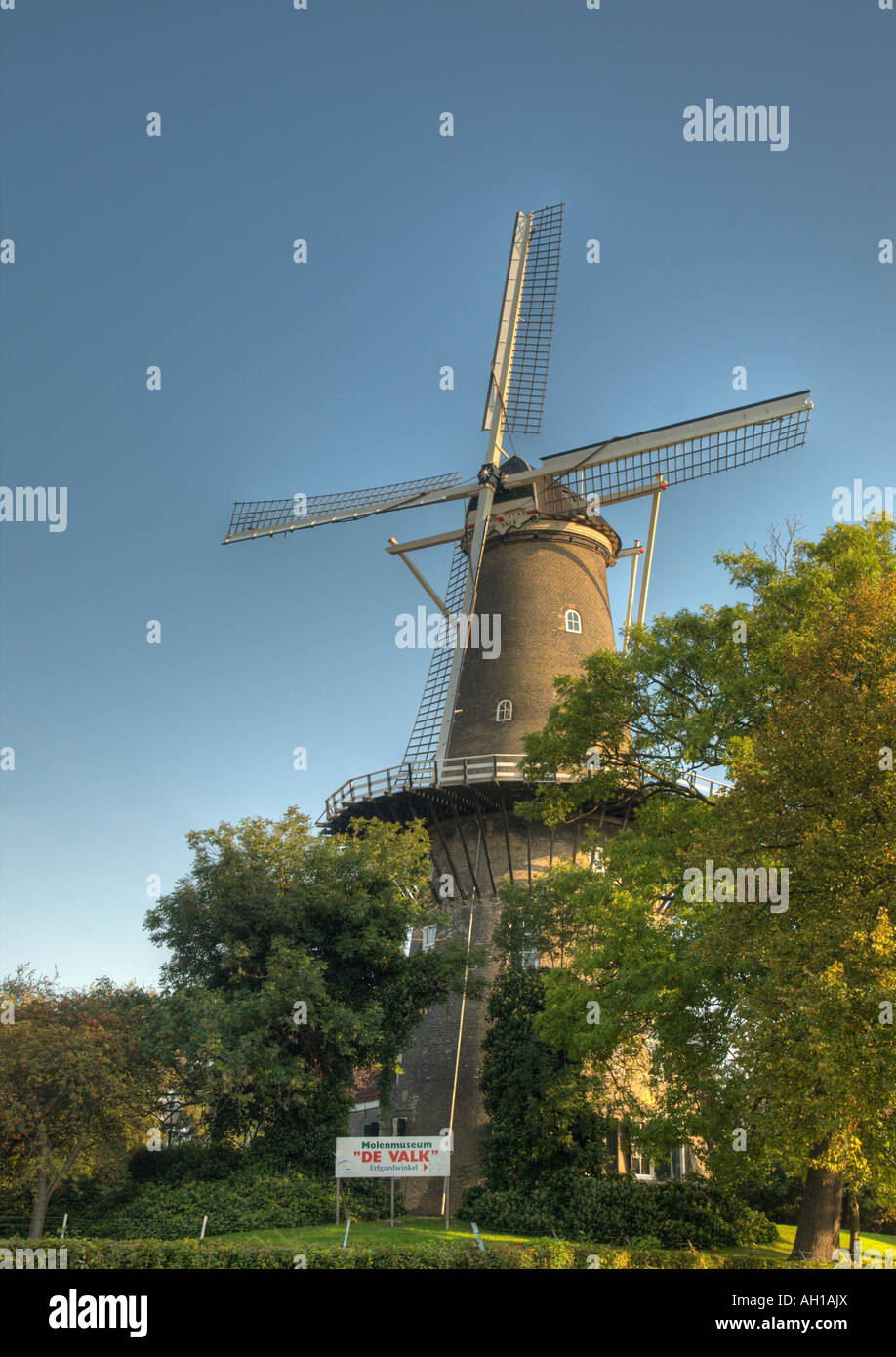 Die Windmühle-Museum an der Universität Leiden Stockfoto