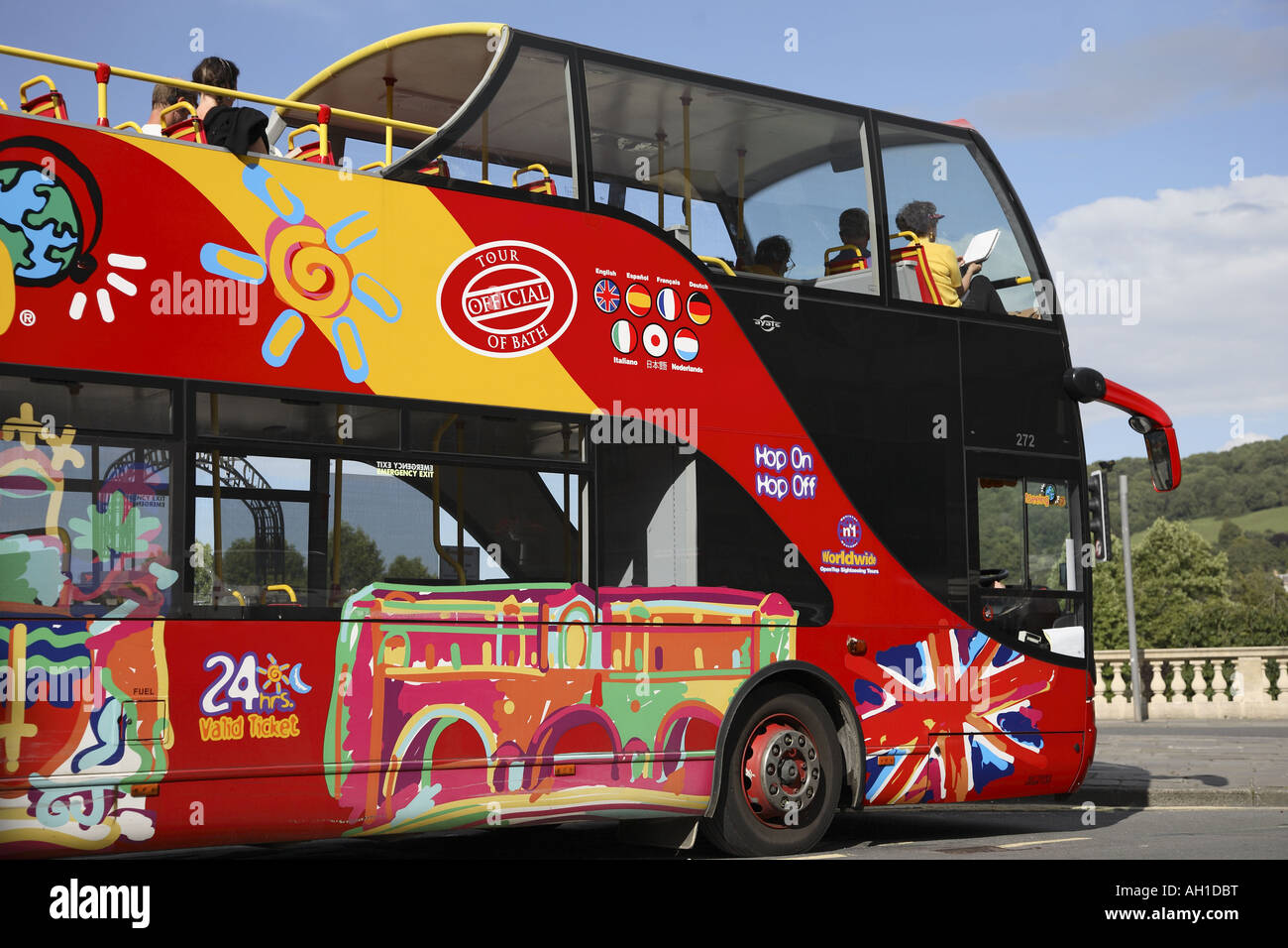 Bad Sightseeing-Bus, Bath, England, UK Stockfoto