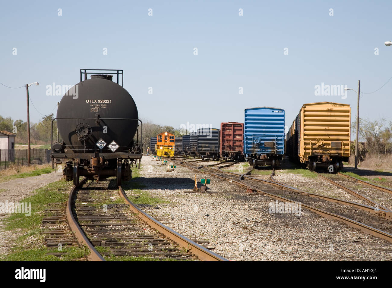 Die Eisenbahntrasse Amelia Island Florida USA. Stockfoto
