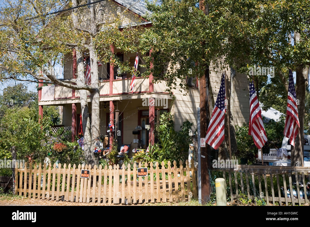 Kolonial Stil Klappe Haus Amelia Island Florida Vereinigte Staaten von Amerika Stockfoto