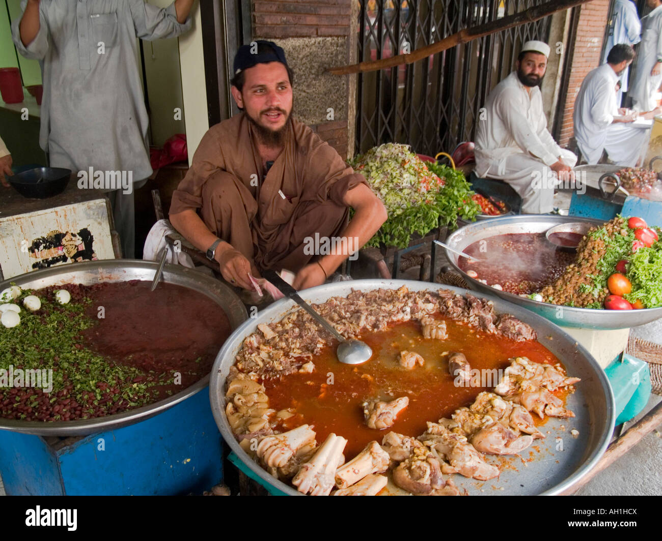 Afghanische Nahrung Peshwar Pakistan Stockfoto