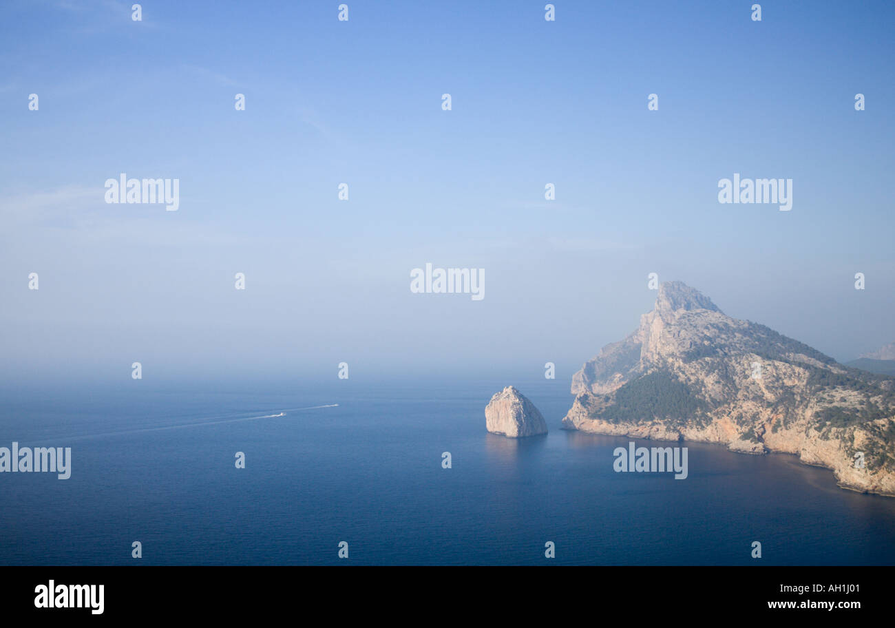 Blick auf Cap De Formentor vom Mirador de Mal Pas-Mallorca-Spanien Stockfoto