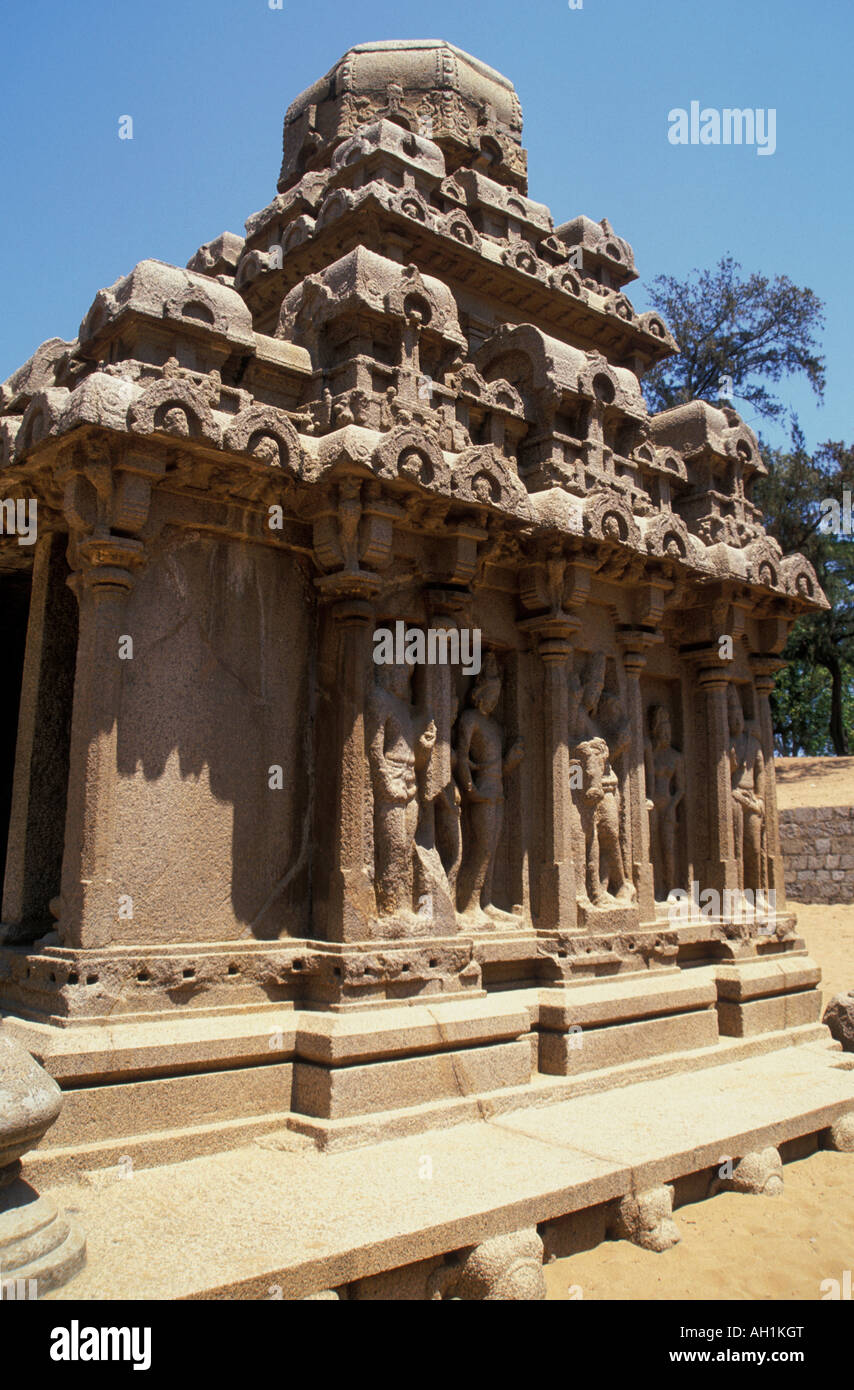 Süd Indien Tamil Nadu Mahabalipuram Shore Tempel Stockfoto