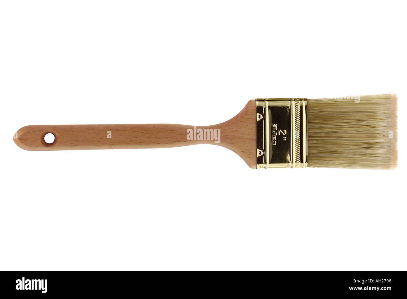 Malerei Pinsel Silhouette auf weißem Hintergrund Stockfoto