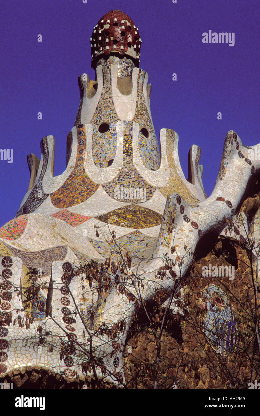 Barcelona. Parc Güell. Katalonien. Spanien Stockfoto
