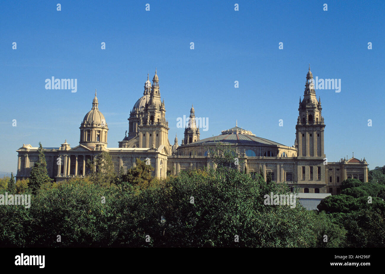 Barcelona. Museu Nacional d ' Art de Catalunya. Palau Nacional. Katalonien. Spanien Stockfoto