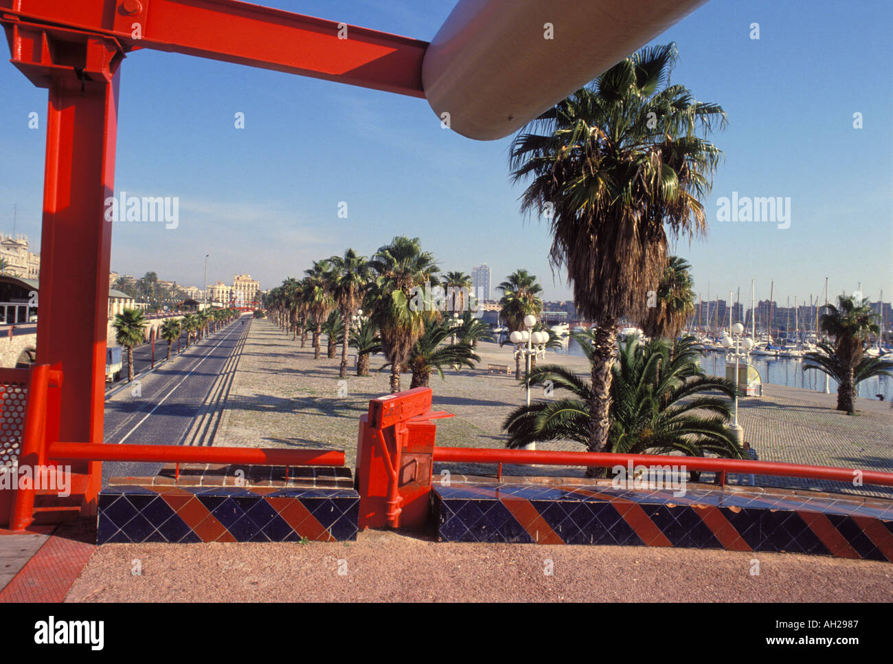Barcelona Moll De La Fusta Dock. Katalonien. Spanien Stockfoto