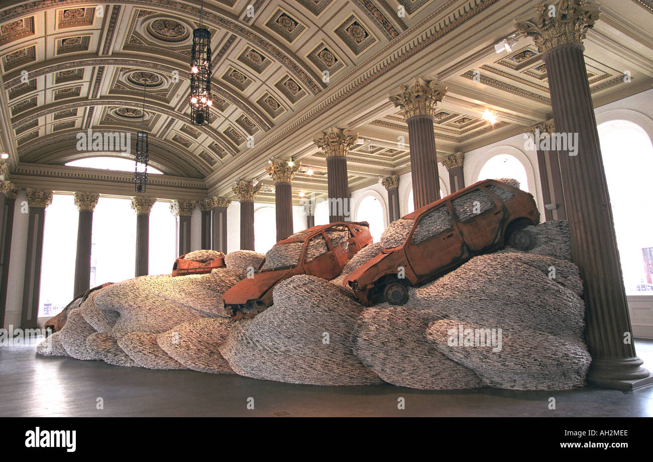 David Mach Bangers and Mash im Gallery of Modern Art in Glasgow Schottland Stockfoto