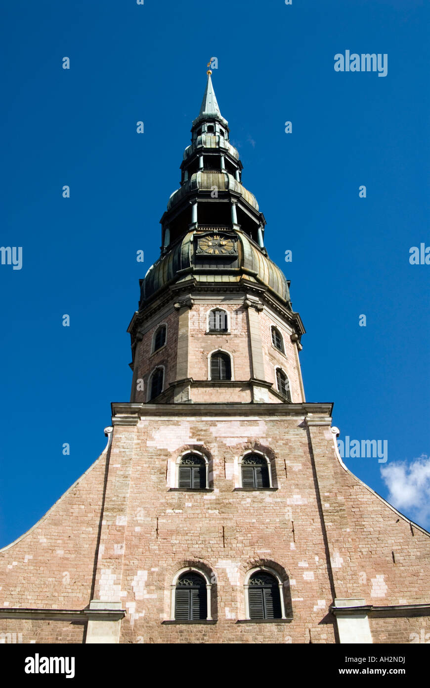 St.-Peter Kirche in der Altstadt von Riga Lettland Stockfoto